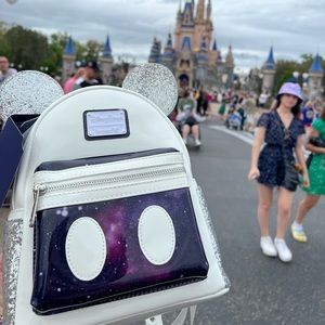 Loungefly Mickey Mouse The Main Attraction: Space Mountain backpack. NWT